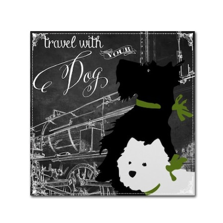 Color Bakery 'Travel With Your Dog' Canvas Art,24x24